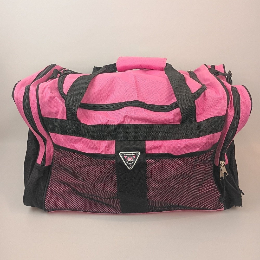 Trailmaker Red And Black Duffel Bag front mesh pocket & multiple compartment